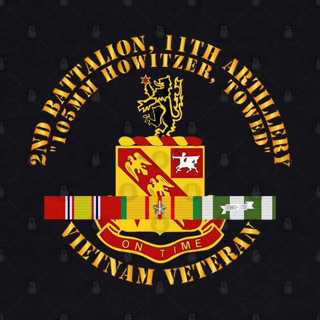 2nd Battalion, 11th Artillery (105mm Howitzer, Towed) w VN SVC Ribbon X 300 by twix123844